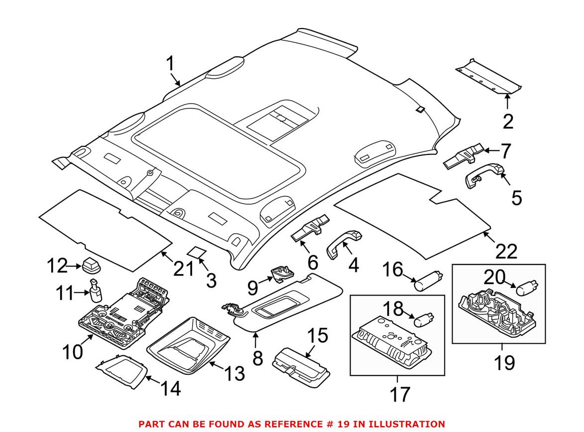 BMW Reading Light - Rear 63319321574